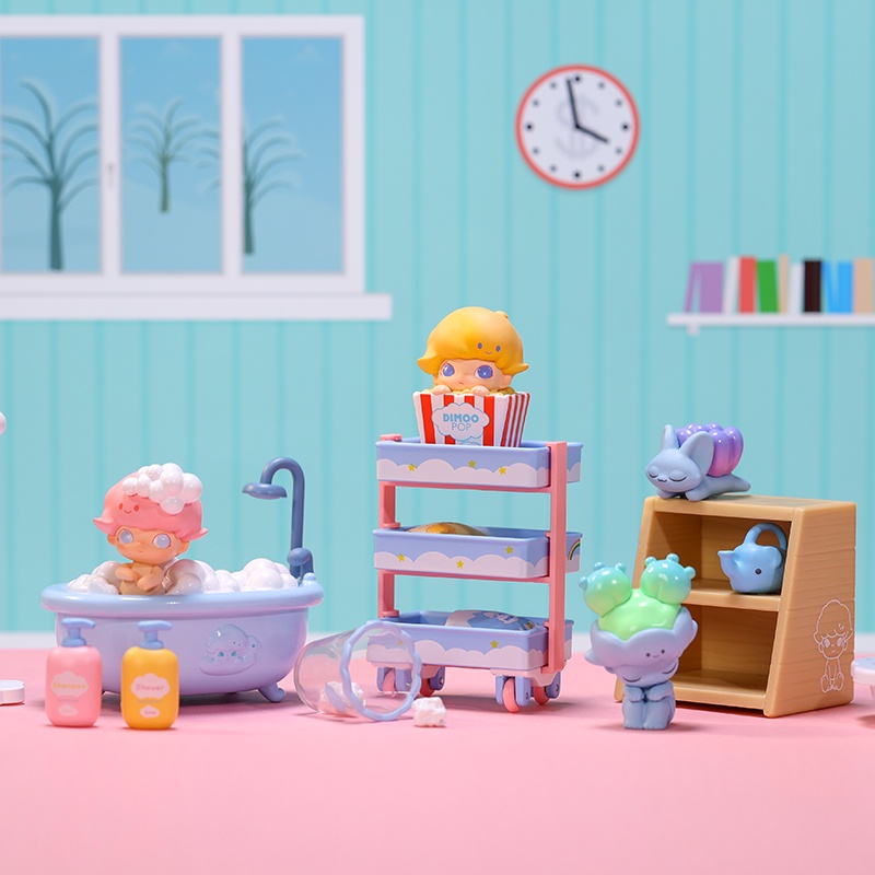 POP MART Mô Hình Búp Bê DIMOO Homebody Series Trang Trí