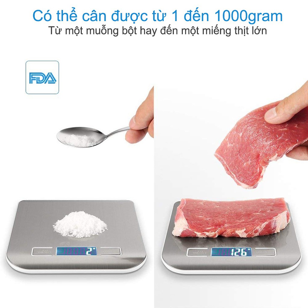 Cân tiểu ly độ chính xác cao Scale AGD 1g-5kg (cân hàng hóa, cân nhà bếp, v.v) Bền, Xịn , chống chịu nước