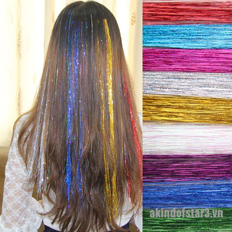 Bộ 120 Sợi Lụa Lấp Lánh Màu Cầu Vồng Dùng Trang Trí