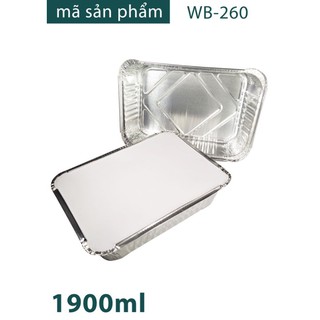 [Cao cấp] Khay giấy bạc / khay bạc/ khay lá nhôm/hộp nhôm dùng được trong lò nướng set 10 hộp