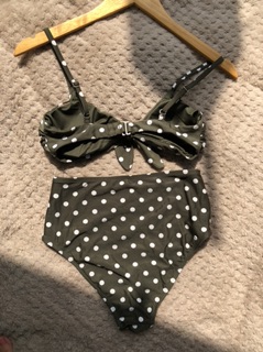 Bikini cạp cao xuất dư xịn chấm bi size M L XL