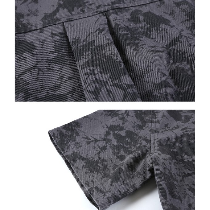 Áo Sơ Mi Tay Ngắn Dáng Rộng Phối Màu Nhuộm Kiểu Hàn Quốc Cá Tính Cho Nam ÁO Sơ Mi Nam Big Size Sơ Mi Nam Cao CấP ÁO Sơ Mi Unisex