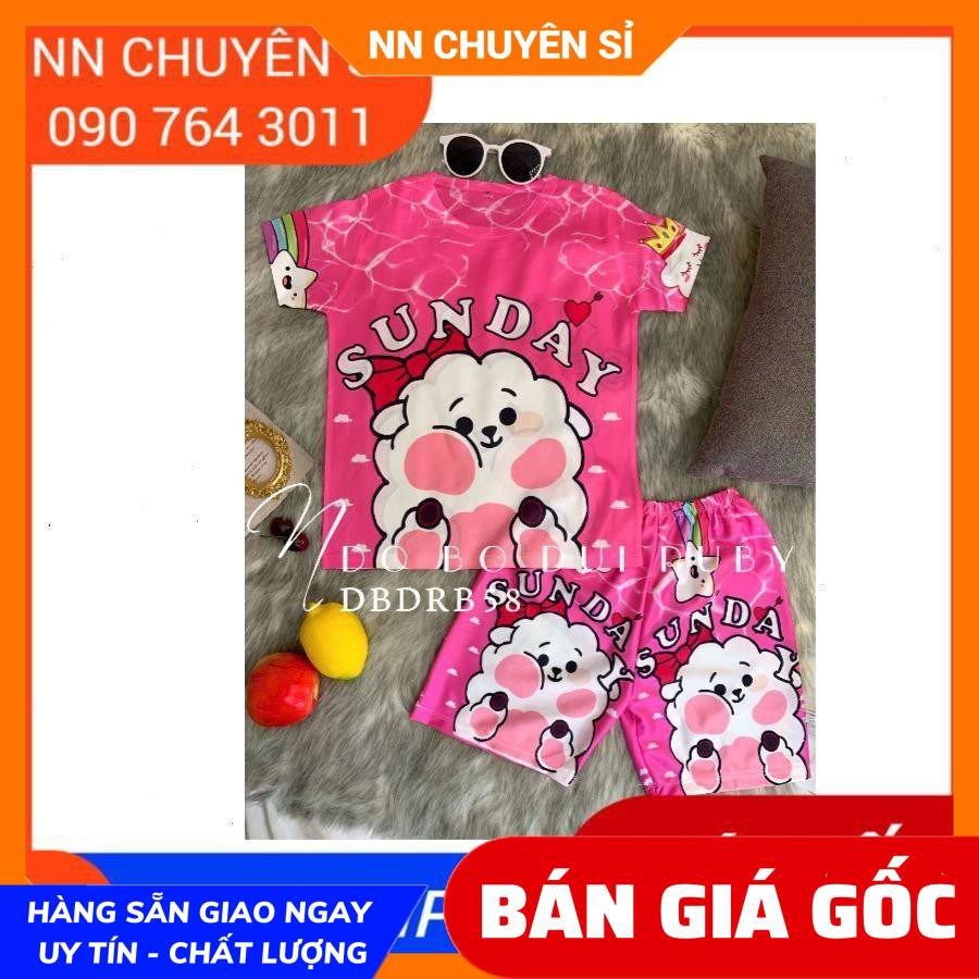 Quần áo trẻ em từ 5 ký đến 35 ký⭐ Bộ bò sữa ⭐Vải thun mềm mịn mát co giãn tốt in họa tiết hoạt hình dễ thương