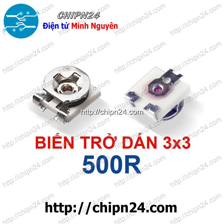 [3 CON] Biến Trở Dán 3x3 500R