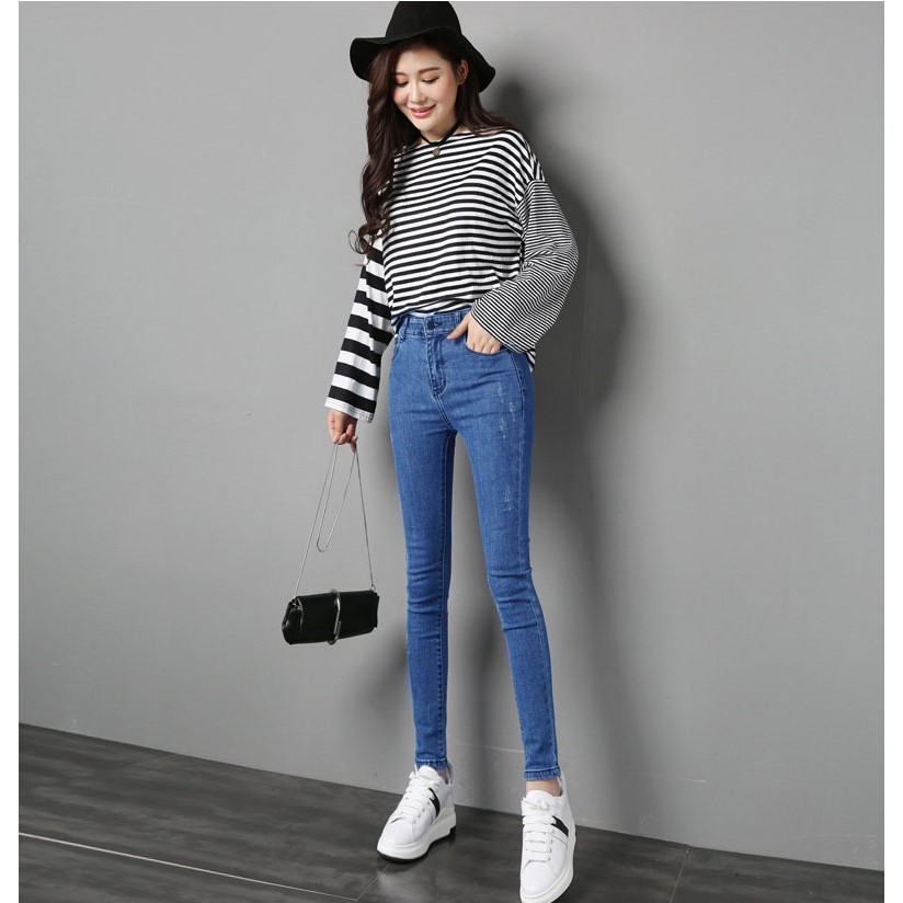 [Mã FAMAYWA giảm 10K đơn 50K] Quần jean nữ cao cấp VNXK cào nhẹ lai thường FREESHIP | BigBuy360 - bigbuy360.vn