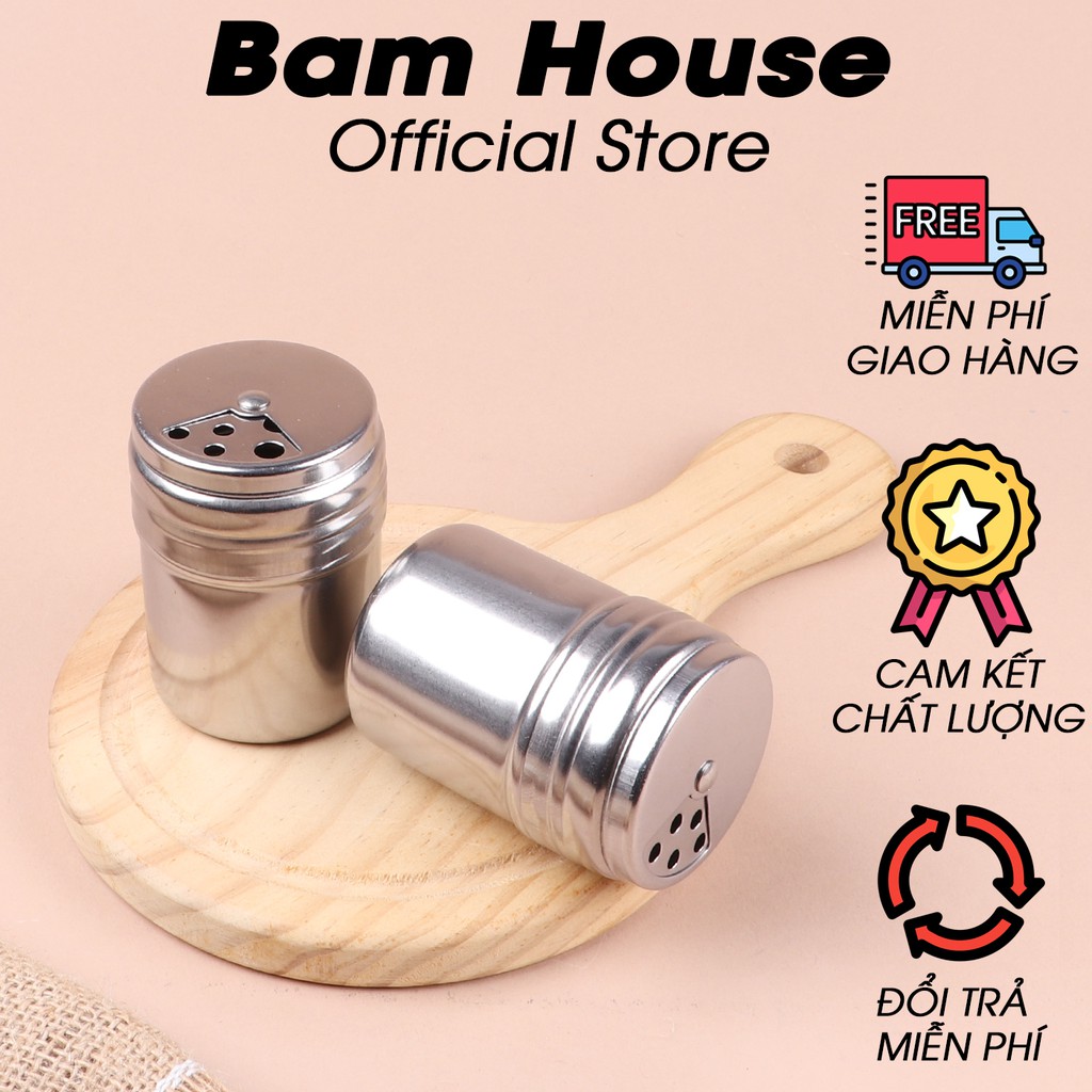 Hủ đựng tăm và đựng tiêu inox Bam House cao cấp HDT01 – Gia dụng bếp