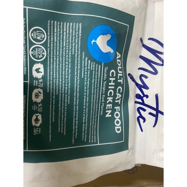 hạt cho mèo mystic 70% là thịt ( 1kg )