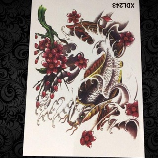 🎏 Hình Xăm Dán 🎏 Cá chép om dưa