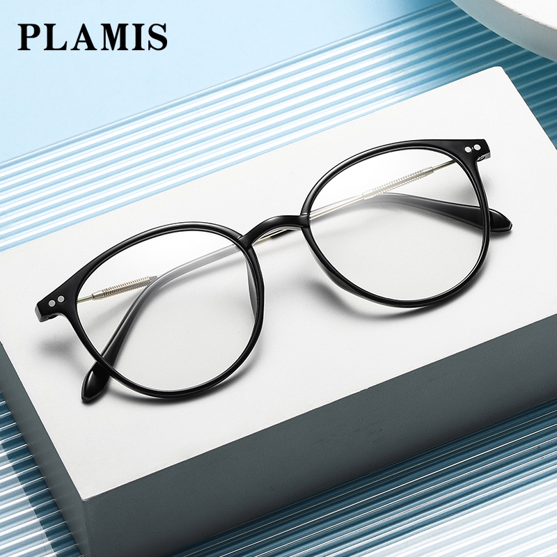 Kính mắt PLAMIS gọng kim loại chống tia bức xạ và ánh sáng xanh thời trang dành cho cả nam và nữ