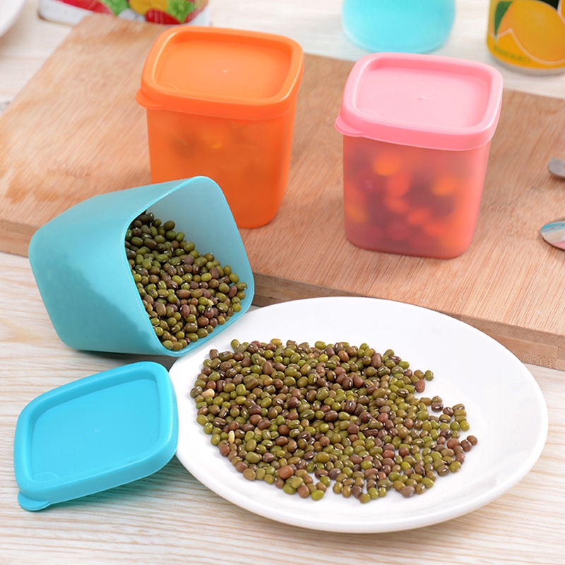 【Ready Stock】 New Kitchen Plastic MINI Storage Box Lids Spice Sauce Seasoning Box Condiments Pepper Food Storage Container 3 Color 【Doom】