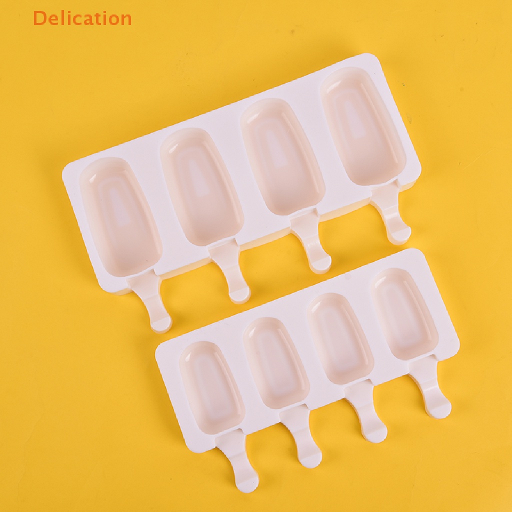 Khuôn Silicone Làm Kem Que 4 Ngăn Tiện Dụng