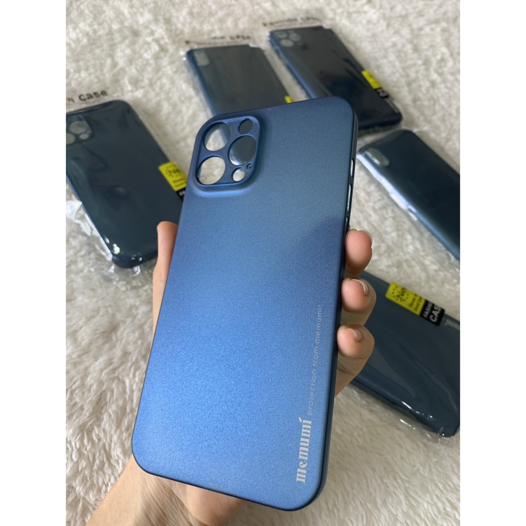 Ốp lưng lụa iPhone siêu mỏng chính hãng Memumi - màu xanh