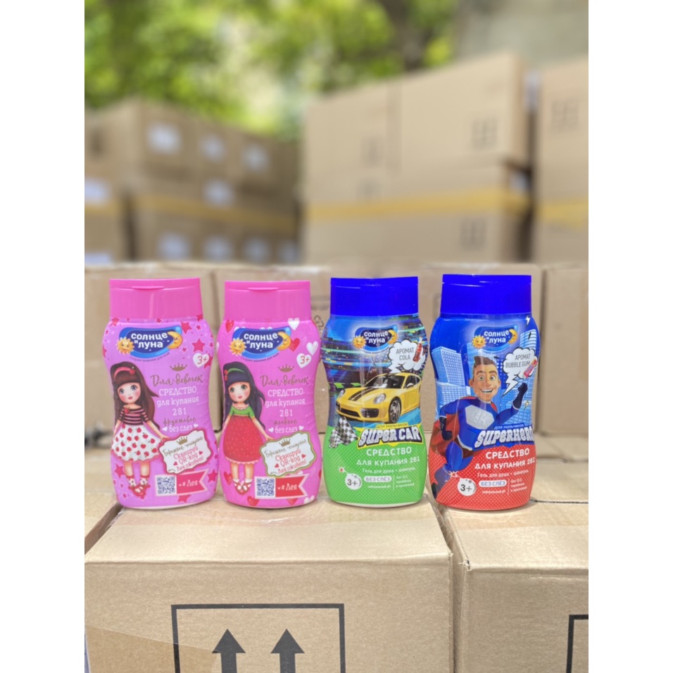 Bộ sữa tắm gội 2 in 1 cho bé từ 3 tuổi SUN & MOON Cotton Club 200ml