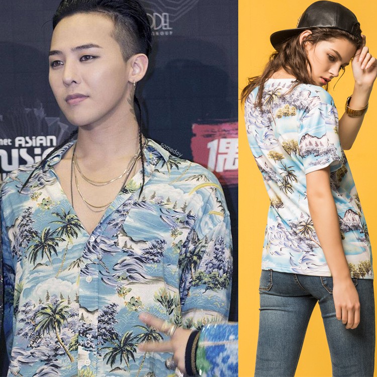 Áo GD bigbang MAMA họa tiết biển cả