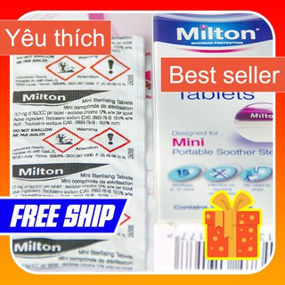 [FREESHIP] Viên tiệt trùng cốc nguyệt san Milton Mini 2021 - 1 hộp