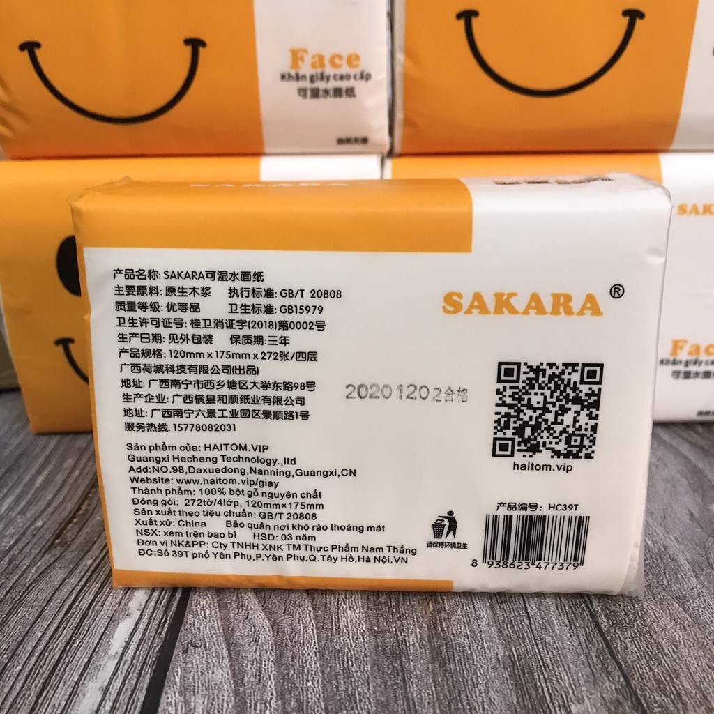khăn giấy ăn Giấy ăn Sakara tốt cho sức khoẻ mềm mịn dai dẻo được làm từ bột nguyên chất ( 1 HÔP)