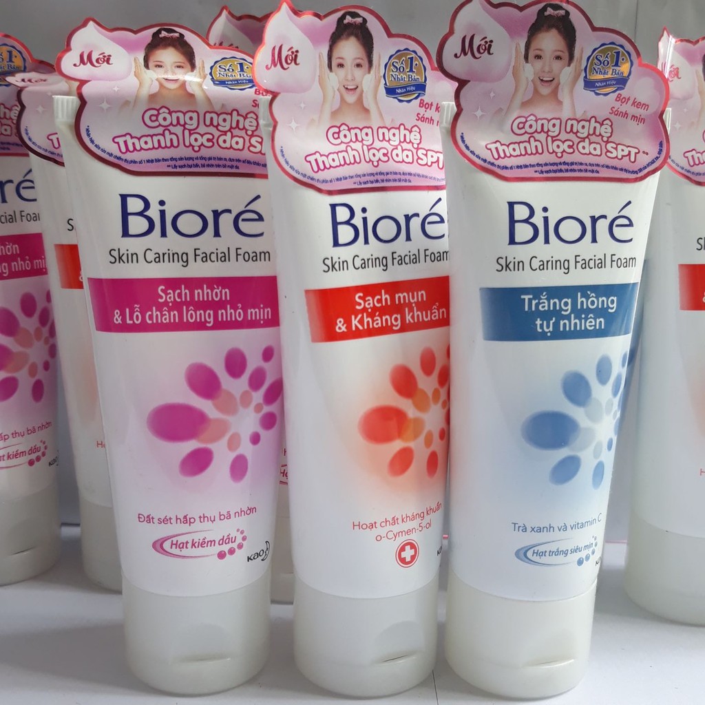 SỮA RỬA MẶT BIORE TRẮNG HỒNG TỰ NHIÊN 50G