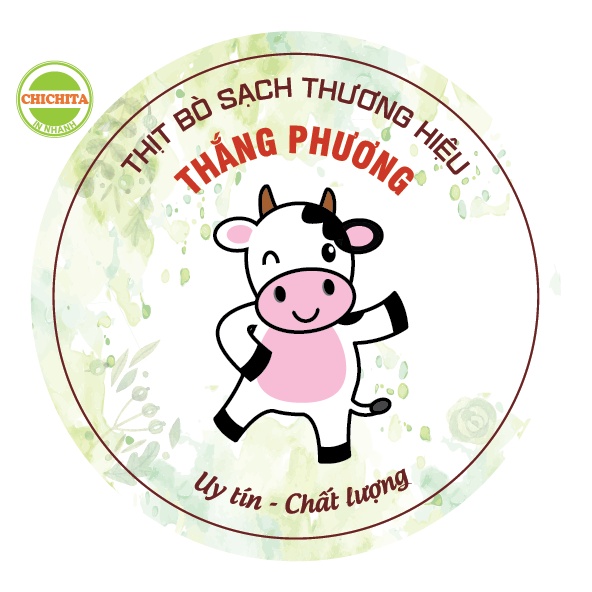 [Giá Tại Xưởng] IN Tem Trong Suốt - chống nước- Bế theo yêu cầu A3