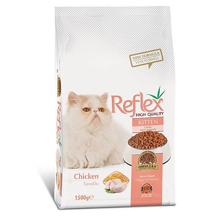 Thức Ăn Cho Mèo Con Hạt Khô Cao Cấp Reflex Kitten Food Chicken Gói 1,5kg