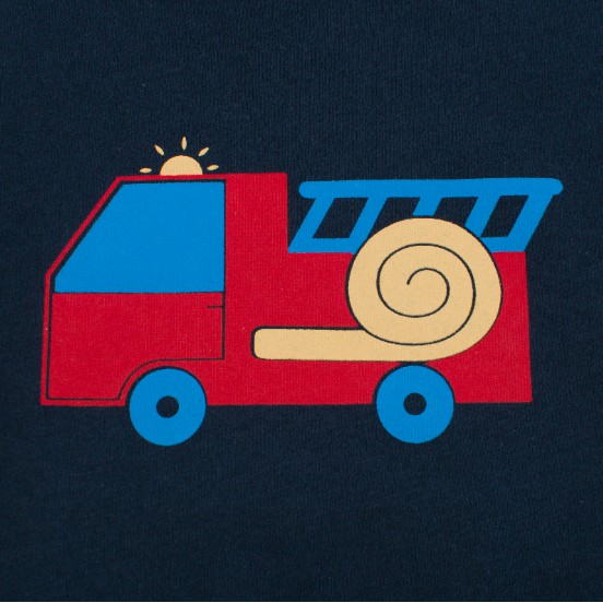 Áo bé trai 27KIDS áo thun cho bé in hình xe ngộ nghĩnh chất cotton hàng xuất Âu Mỹ 100% cotton