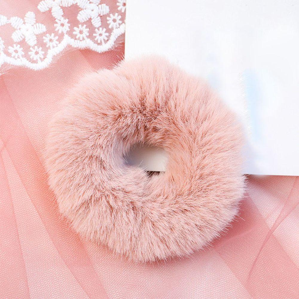 Dây Cột Tóc Scrunchies Bằng Lông Chồn Nhân Tạo Có Giá Đỡ Cho Nữ