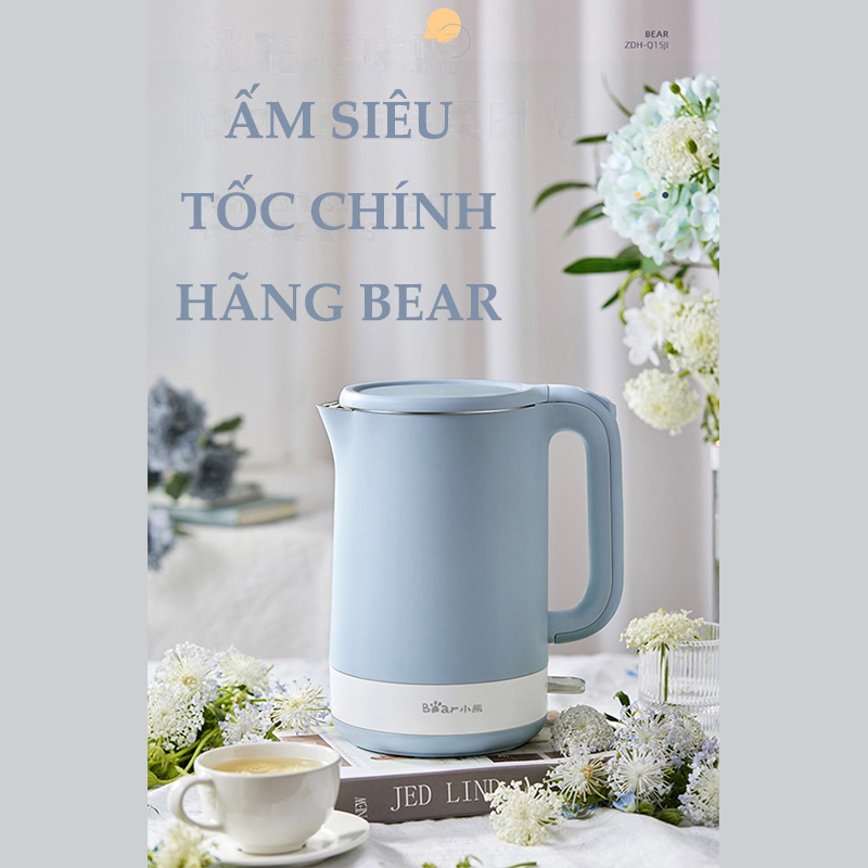 Ấm Đun Siêu Tốc Ấm Đun Nước Siêu Tốc Chính Hãng Bear dung tích 1.5L