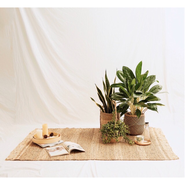 Thảm cói trải sàn bằng cói khổ lớn 1m2 x1m8 dùng trang trí phòng, thảm chụp ảnh sản phẩm, STUDIO