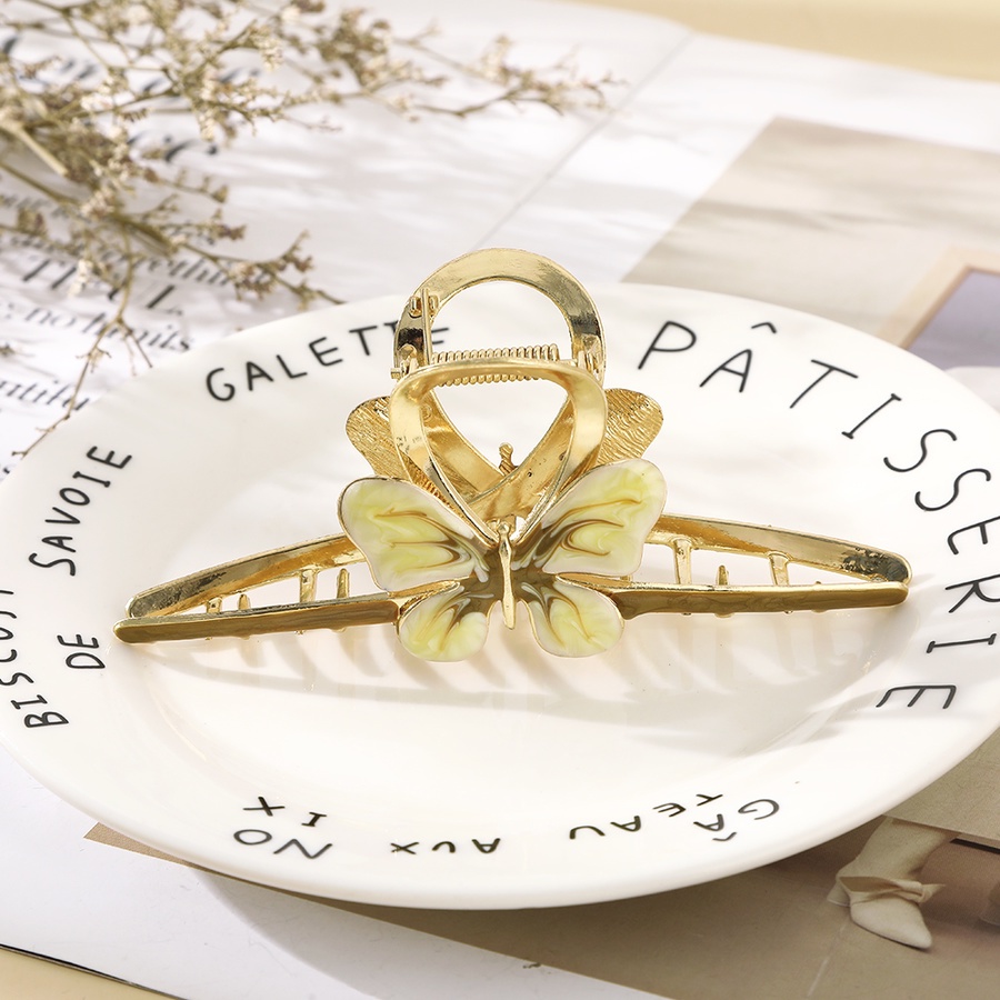 Kẹp Tóc Kim Loại Màu Vàng Hình Bướm Kiểu Hàn Quốc Cho Nữ