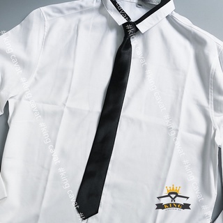 Cà vạt học sinh nam nữ KING cavat đồng phục kỷ yếu màu đen dây kéo thắt sẳn và tự thắt công sở hàn quốc C0156 C0155