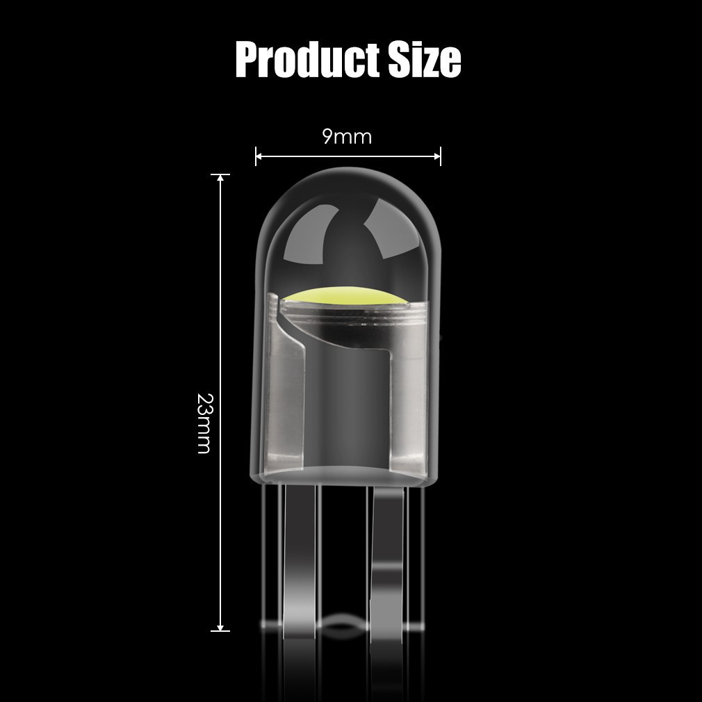 1 Đèn LED W5W 194 T10 Cob 3000K 6000K Ánh Sáng Trắng / Xanh Lá / Đỏ Gắn Biển Số Xe Hơi