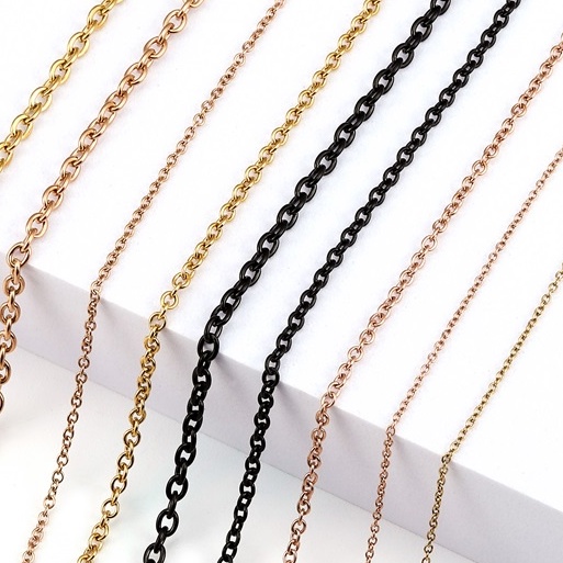 Chuỗi dây thép không gỉ ST.KUNKKA không phai màu dài 2m làm vòng tay/vòng cổ thủ công DIY