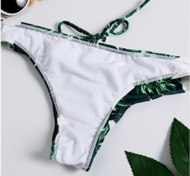 [HÀNG CÓ SIZE] Bikini 2 mảnh quần lá phối áo màu siêu xinh