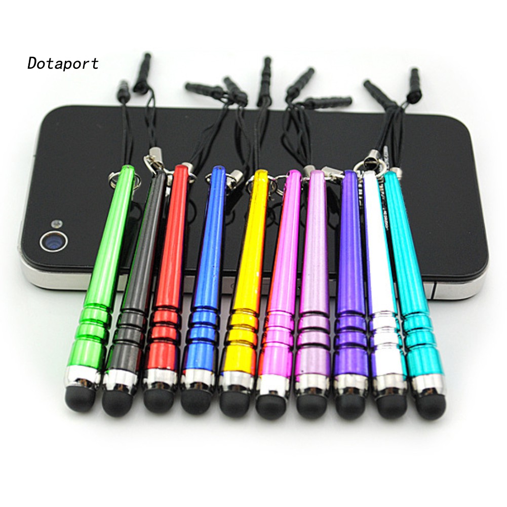 Set 5 / 10 Bút Cảm Ứng Mini Chống Bụi Cho Điện Thoại / Máy Tính Bảng