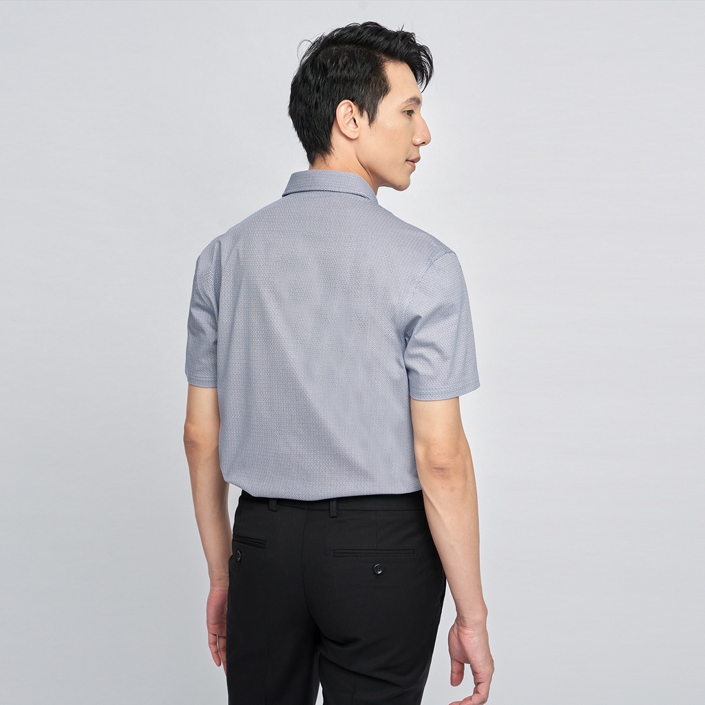 Áo sơ mi thun nam ngắn tay dáng Slim 100% Cotton cao cấp 1036 - Vulcano