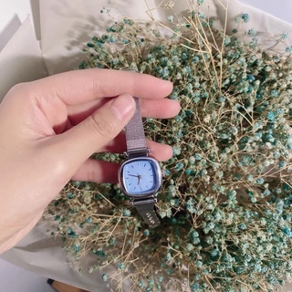 Đồng hồ thời trang DÂY SẮT nữ Ulzzang vuông kiểu dáng basic