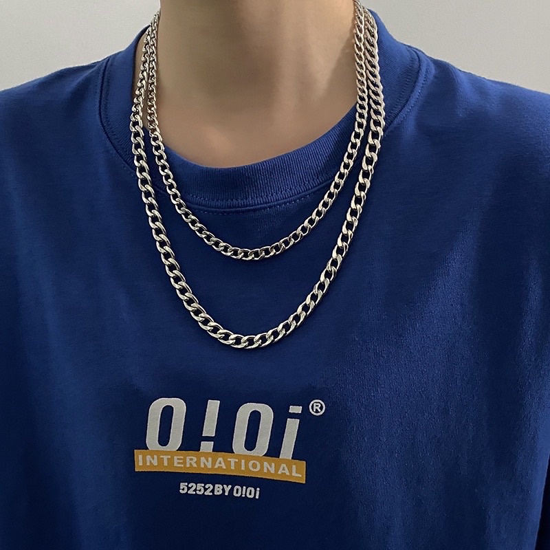 Dây Chuyền Nam Thép Titan Xích Đơn 5MM 8MM - Vòng Cổ Thép Không Gỉ Phong Cách Đường Phố Hiphop