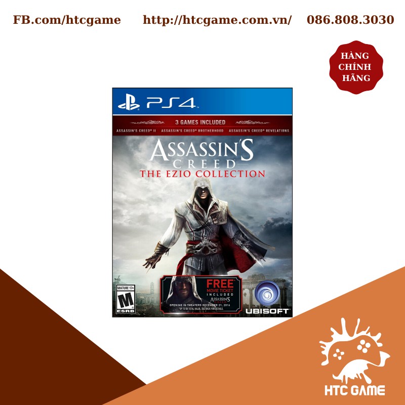 Đĩa game Assassin’s Creed: The Ezio Collection dành cho máy PS4