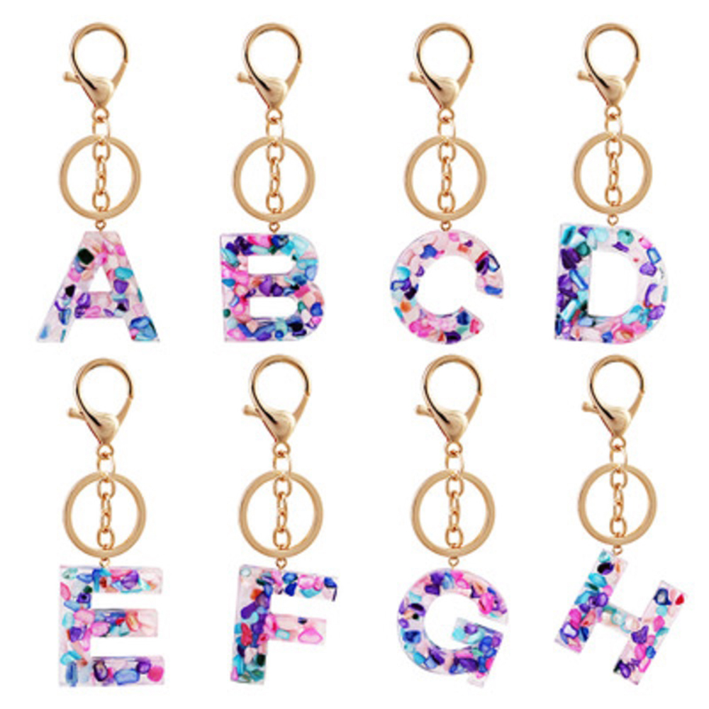 Móc khóa Acrylic hình 26 chữ cái từ A đến Z tùy chọn hợp thời trang