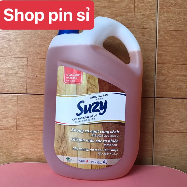 Nước lau sàn gỗ SUZY 4l chất lượng nhật bản