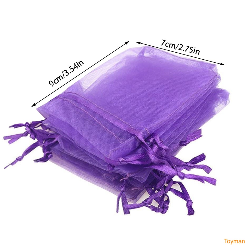 Set 10 Túi Lưới Mỏng Màu Sắc Kẹo Ngọt Dùng Để Đựng Quà Đám Cưới
