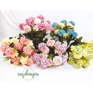 Hoa giả - chùm cẩm tú cầu mini tông màu Vintage
