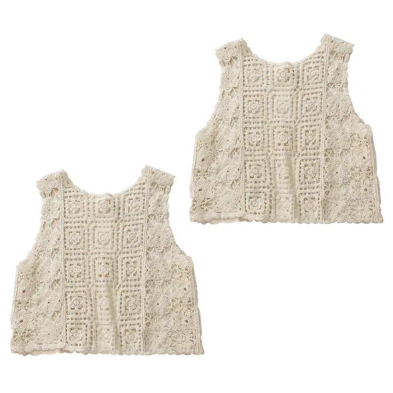 Áo Khoác Cardigan Không Tay Họa Tiết Thêu Thời Trang Cho Nữ