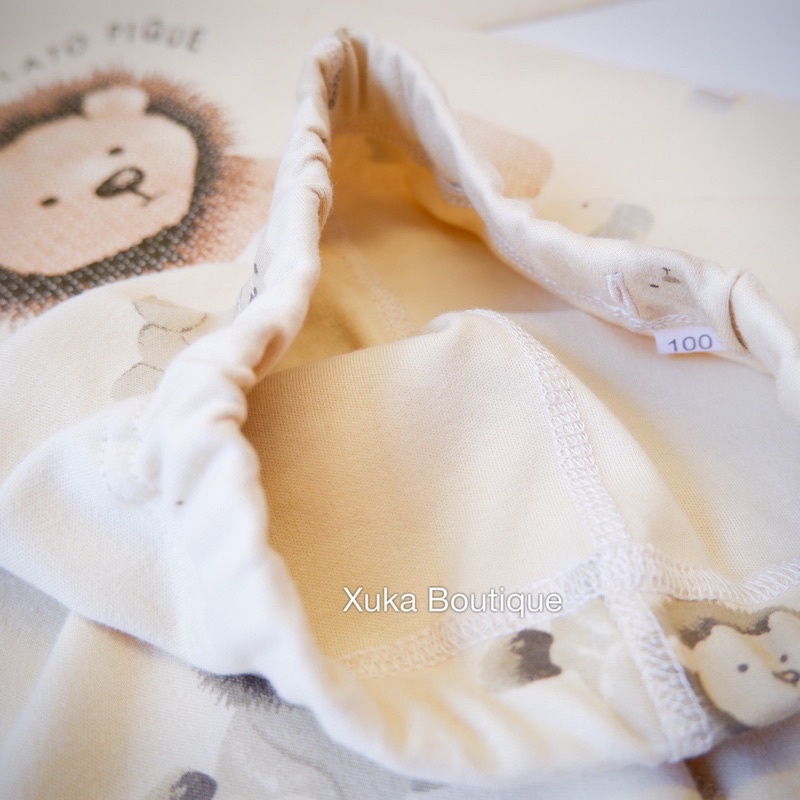 Bộ Quần Áo Dài Tay Sư Tử Thu Đông QCCC Cotton Dày Cao Cấp Bé Gái Bé Trai [Ảnh Thật]