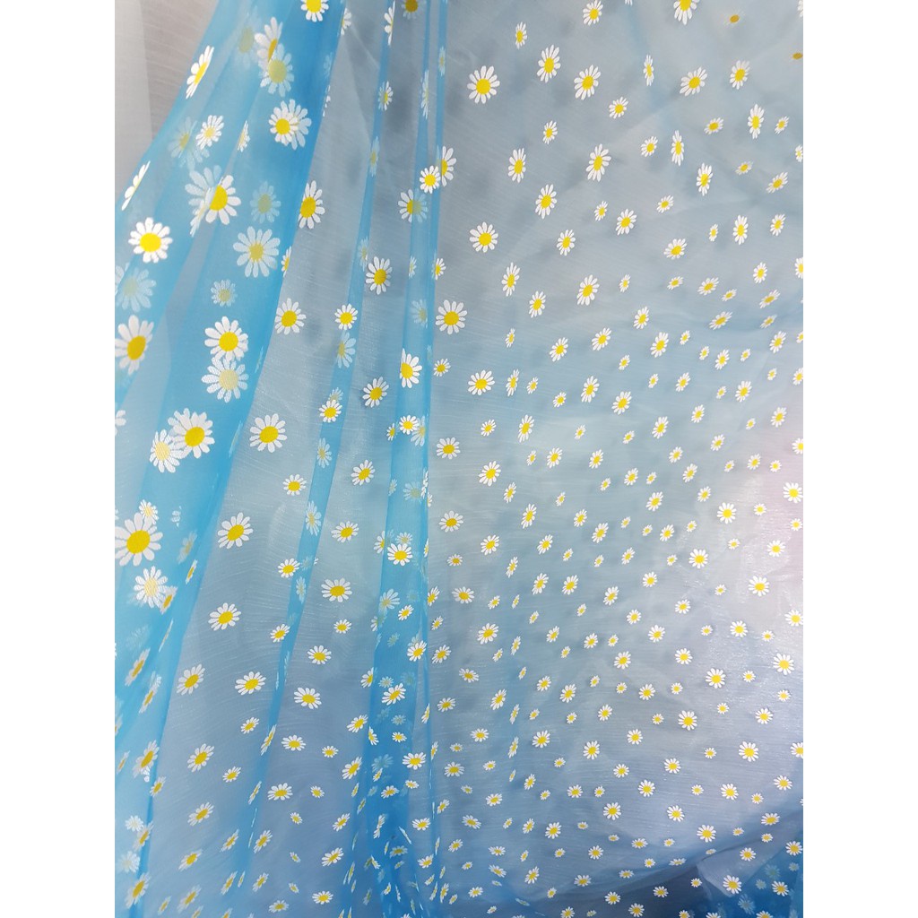 Sỉ Vải Voan lưới hoa cúc hot trend đủ màu tuyển sỉ ctv