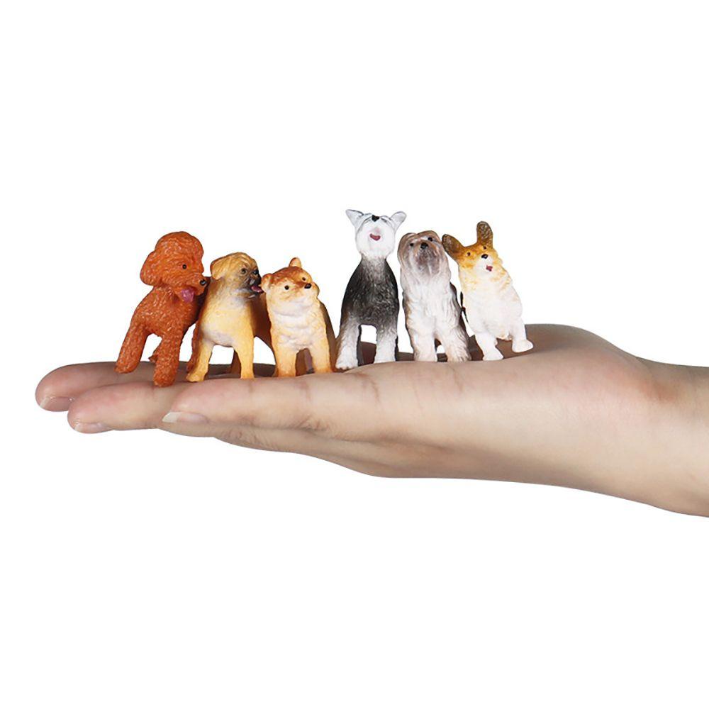 Bộ 12 Mô Hình Chú Chó Teddy Corgi Tự Nhiên Giống Thật