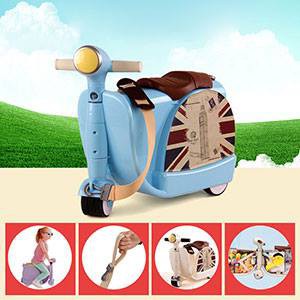 Vali Xe Chòi Chân Vespa Royalcare Cho Bé RC822217 Chính Hãng - ĐỎ