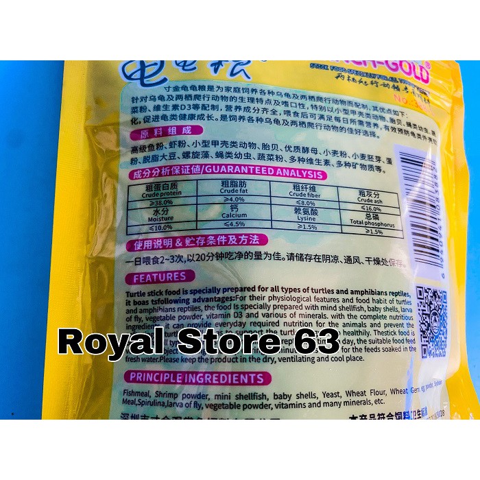 Thức ăn Rùa Inch Gold gói 100g và 200g