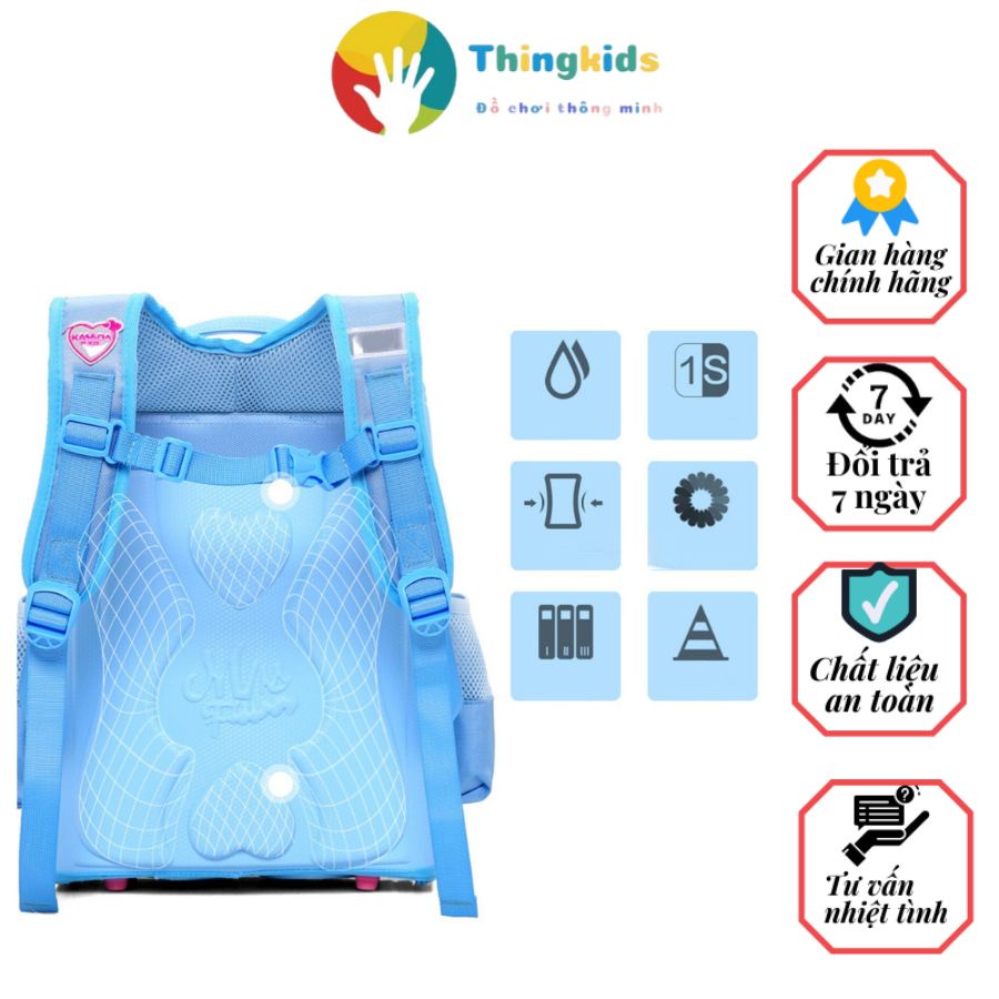 Balo học sinh cấp 1 cấp 2 hình cô gái chống gù lưng siêu nhẹ Miss Flower - Thingkids