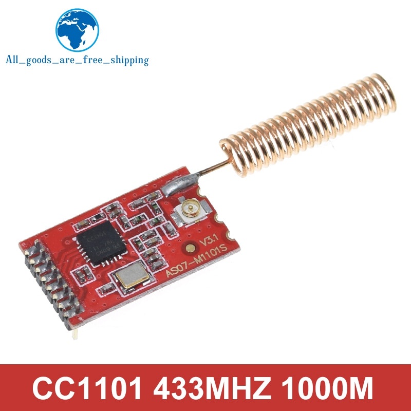 Mô Đun Truyền Tín Hiệu Không Dây Cc1101 10mw 433mhz 868mhz 300-1000m Với Ăng Ten Sma