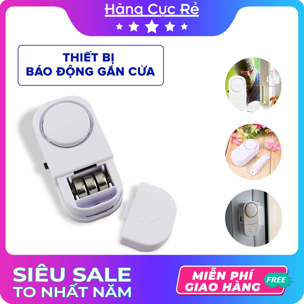 Thiết bị báo động gắn cửa 🔺Freeship🔻 Chuông báo động chống trộm thông minh-Gắn cửa chốt chặn an toàn-Shop Hàng Cực Rẻ